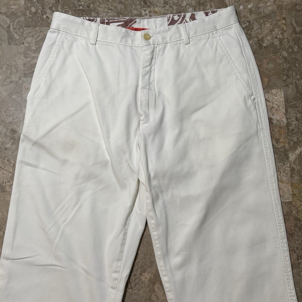 Etro Pants Mens Size 46 (30x29) White 100% Cotton Twill Chino Italy